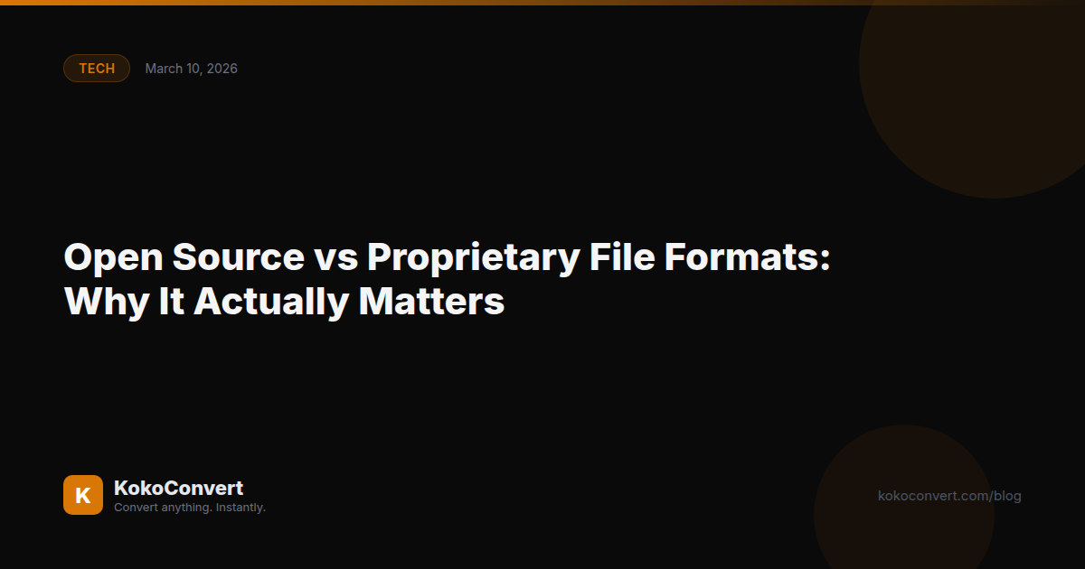 Open Source vs Proprietary File Formats: Why It Actually Matters
